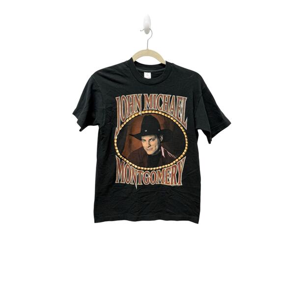 Vintage John Michael Montgomery T-Shirt 1994 Concert Tour Men SZ LG Double Sided - Picture 1 of 9